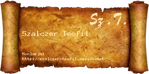 Szalczer Teofil névjegykártya
